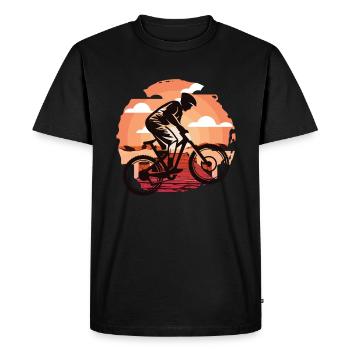 Downhill Mountain Bike - Men's Premium Organic T-Shirt - black - Front - Nico (187cm)