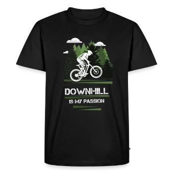 Downhill Passion - Men's Premium Organic T-Shirt - black - Front - Nico (187cm)
