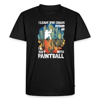 Chaos Paintball - T-shirt Premium bio Homme - noir - Devant - Nico (187cm)