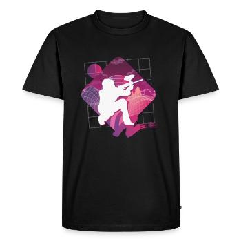 Vaporwave Paintball - T-shirt Premium bio Homme - noir - Devant - Nico (187cm)
