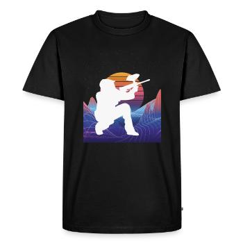Vaporwave Paintball - T-shirt Premium bio Homme - noir - Devant - Nico (187cm)
