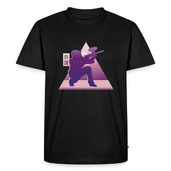 Vaporwave Paintball - T-shirt Premium bio Homme - noir - Devant - Nico (187cm)