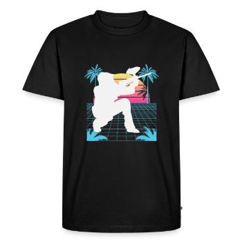 Vaporwave Paintball - T-shirt Premium bio Homme - noir - Devant - Nico (187cm)