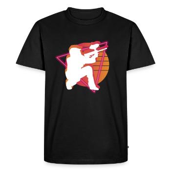 Vaporwave Paintball - T-shirt Premium bio Homme - noir - Devant - Nico (187cm)