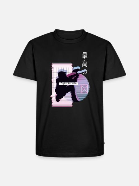 Vaporwave Metaverse Paintball - Men's Premium Organic T-Shirt - black