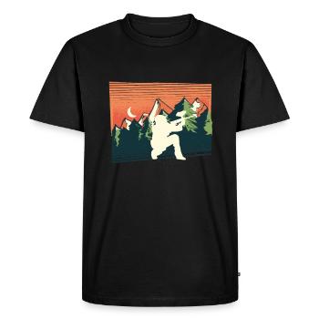 Paintball Paintball Player - Men's Premium Organic T-Shirt - black - Front - Nico (187cm)