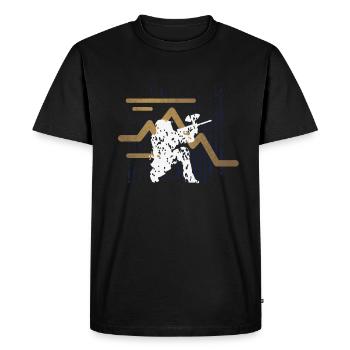 Paintball Paintball Player - Men's Premium Organic T-Shirt - black - Front - Nico (187cm)