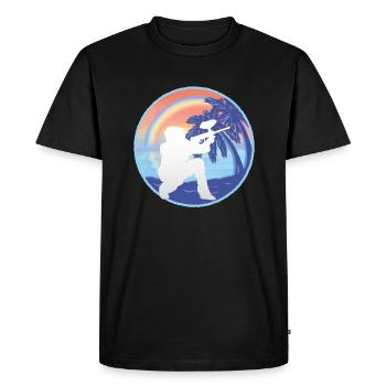 Paintball Paintball Player - Men's Premium Organic T-Shirt - black - Front - Nico (187cm)