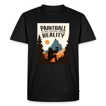 Paintball, paintball player - Men's Premium Organic T-Shirt - black - Front - Nico (187cm)