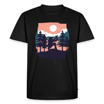 Paintball Paintball Player - Men's Premium Organic T-Shirt - black - Front - Nico (187cm)