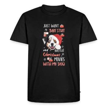 Berger australien Joyeux Noël - T-shirt Premium bio Homme - noir - Devant - Nico (187cm)