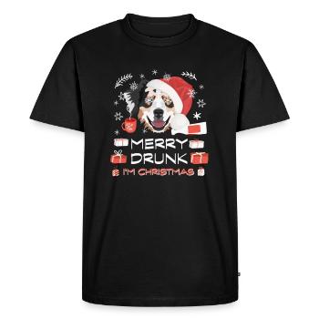 Marché de Noël du berger australien - T-shirt Premium bio Homme - noir - Devant - Nico (187cm)