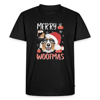 Berger australien Joyeux Noël - T-shirt Premium bio Homme - noir - Devant - Nico (187cm)