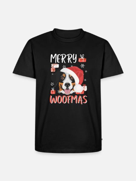 Bouvier Bernois Joyeux Noël - T-shirt Premium bio Homme - noir