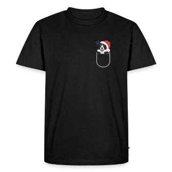 Border Collie Joyeux Noël - T-shirt Premium bio Homme - noir - Devant - Nico (187cm)