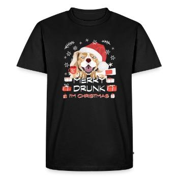 Marché de Noël King Charles Spaniel - T-shirt Premium bio Homme - noir - Devant - Nico (187cm)