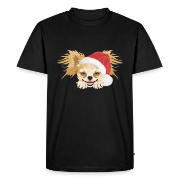 Chihuahua Merry Christmas - Men's Premium Organic T-Shirt - black - Front - Nico (187cm)