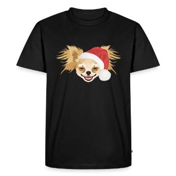 Chihuahua Merry Christmas - Men's Premium Organic T-Shirt - black - Front - Nico (187cm)