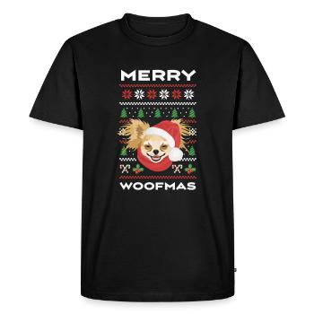 Chihuahua Merry Christmas - Men's Premium Organic T-Shirt - black - Front - Nico (187cm)