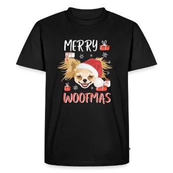 Chihuahua Merry Christmas - Men's Premium Organic T-Shirt - black - Front - Nico (187cm)