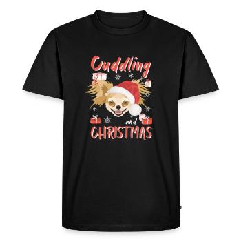 Chihuahua Merry Christmas - Men's Premium Organic T-Shirt - black - Front - Nico (187cm)