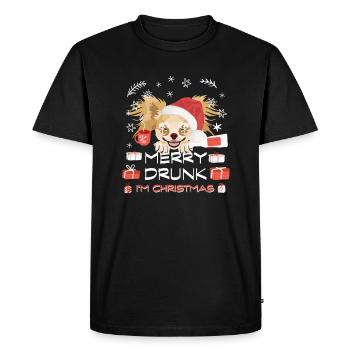 Chihuahua Christmas Market - Men's Premium Organic T-Shirt - black - Front - Nico (187cm)