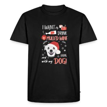 Chihuahua Mulled Wine Christmas - Men's Premium Organic T-Shirt - black - Front - Nico (187cm)