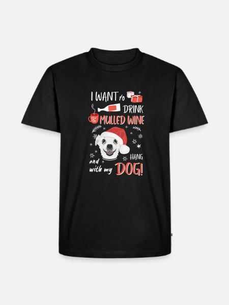 Chihuahua Mulled Wine Christmas - Men's Premium Organic T-Shirt - black