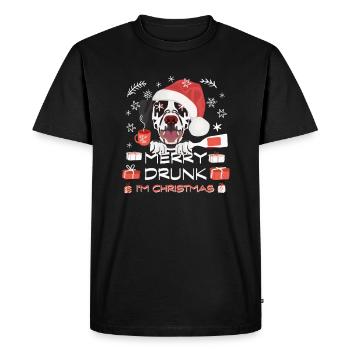 Dalmatian Christmas Market - Men's Premium Organic T-Shirt - black - Front - Nico (187cm)