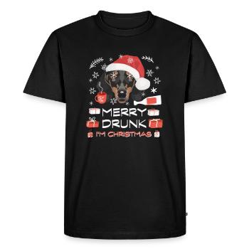 Marché de Noël du teckel - T-shirt Premium bio Homme - noir - Devant - Nico (187cm)