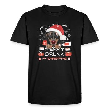 Marché de Noël du teckel - T-shirt Premium bio Homme - noir - Devant - Nico (187cm)