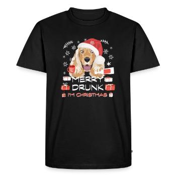 Deutsch Cocker Spaniel Christmas Market - Men's Premium Organic T-Shirt - black - Front - Nico (187cm)