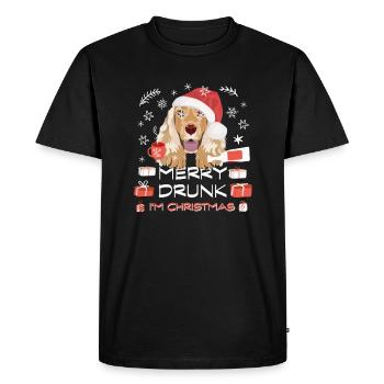 Deutsch Cocker Spaniel Christmas Market - Men's Premium Organic T-Shirt - black - Front - Nico (187cm)
