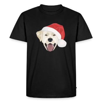 Joyeux Noël Labrador - T-shirt Premium bio Homme - noir - Devant - Nico (187cm)