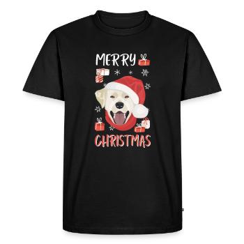 Joyeux Noël Labrador - T-shirt Premium bio Homme - noir - Devant - Nico (187cm)