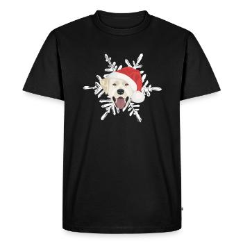 Joyeux Noël Labrador - T-shirt Premium bio Homme - noir - Devant - Nico (187cm)