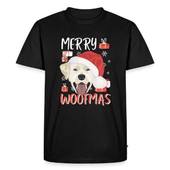 Joyeux Noël Labrador - T-shirt Premium bio Homme - noir - Devant - Nico (187cm)
