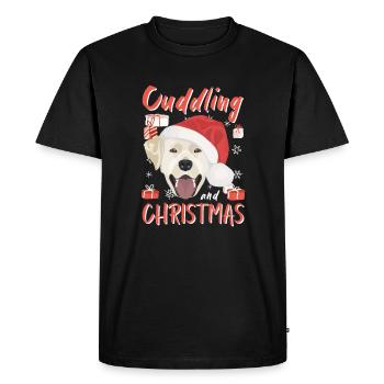 Joyeux Noël Labrador - T-shirt Premium bio Homme - noir - Devant - Nico (187cm)