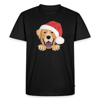 Joyeux Noël Labrador - T-shirt Premium bio Homme - noir - Devant - Nico (187cm)