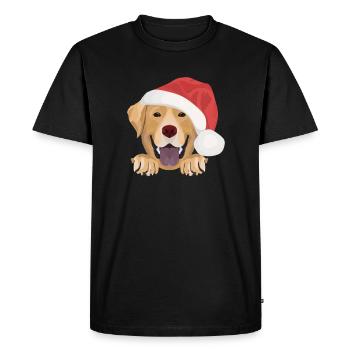 Joyeux Noël Labrador - T-shirt Premium bio Homme - noir - Devant - Nico (187cm)