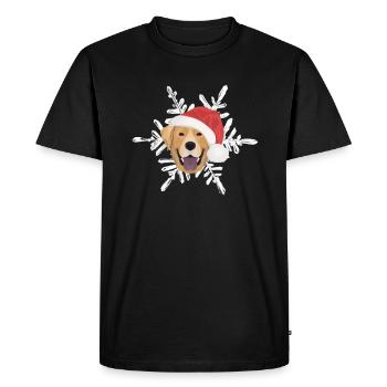Joyeux Noël Labrador - T-shirt Premium bio Homme - noir - Devant - Nico (187cm)