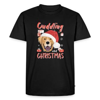 Joyeux Noël Labrador - T-shirt Premium bio Homme - noir - Devant - Nico (187cm)