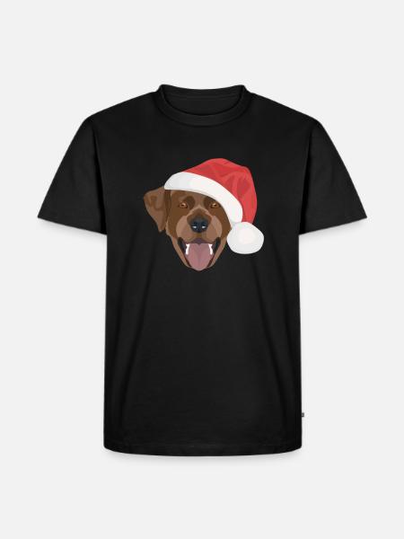 Labrador Merry Christmas - Men's Premium Organic T-Shirt - black