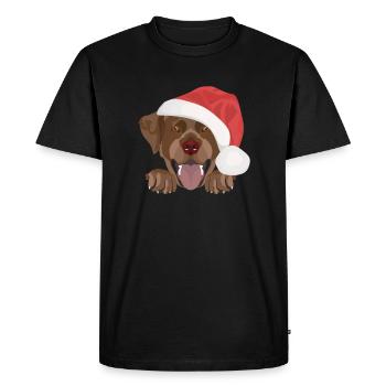 Joyeux Noël Labrador - T-shirt Premium bio Homme - noir - Devant - Nico (187cm)