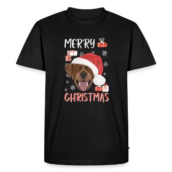 Joyeux Noël Labrador - T-shirt Premium bio Homme - noir - Devant - Nico (187cm)