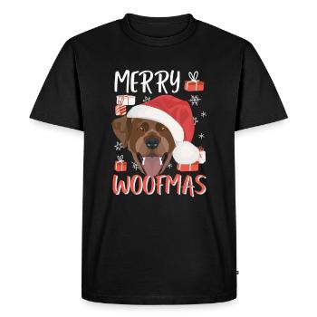 Joyeux Noël Labrador - T-shirt Premium bio Homme - noir - Devant - Nico (187cm)