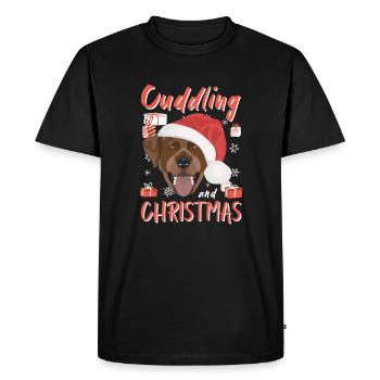 Joyeux Noël Labrador - T-shirt Premium bio Homme - noir - Devant - Nico (187cm)