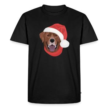Joyeux Noël Labrador - T-shirt Premium bio Homme - noir - Devant - Nico (187cm)