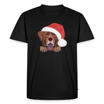 Joyeux Noël Labrador - T-shirt Premium bio Homme - noir - Devant - Nico (187cm)