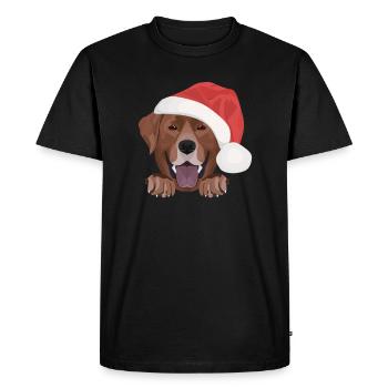 Joyeux Noël Labrador - T-shirt Premium bio Homme - noir - Devant - Nico (187cm)